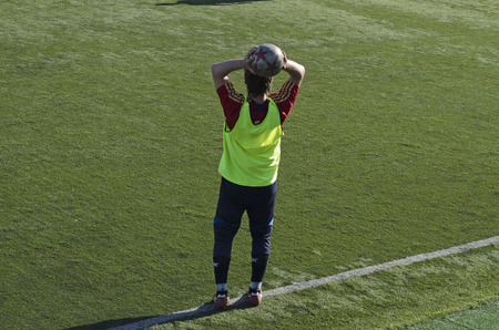 Friendly game between veterans and teenagers from football club  Baikal   Irkutskのeditorial素材