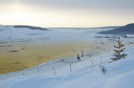 Korshunov iron ore deposit quarry. Irkutsk region, Zheleznogorsk-IlimQuarry Korshunov iron ore...