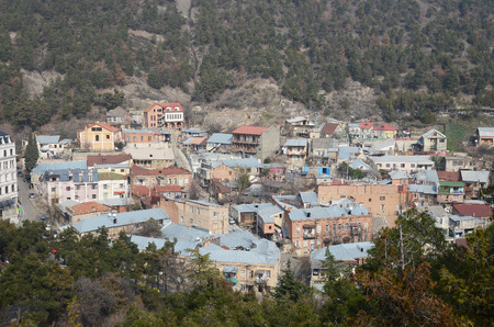 Top view of the Sololaki district. Tbilisi, Georgiaの写真素材