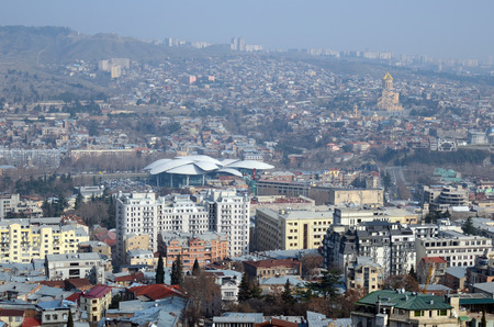 Top view of the central part of Tbilisi