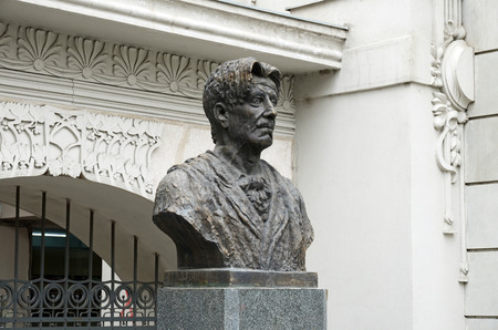 The bust of Georgian theater founder Kote Marjanishvili. Tbilisiのeditorial素材