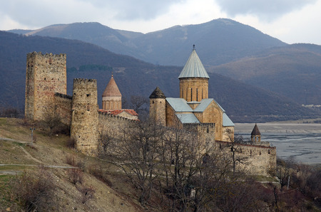 Ananuri Castle on the shore of Zhinvali reservoir. Georgiaのeditorial素材