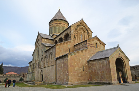 Svetitskhoveli Cathedral the Living Pillar in the town of Mtskheta - ancient capital of Georgiaのeditorial素材