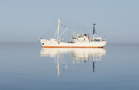 Baikal, Russia - July, 20 2015: The research vessel on Lake Baikal