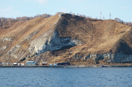 Port Baikal - terminal station on Circum-Baikal Railway. Russiaの写真素材