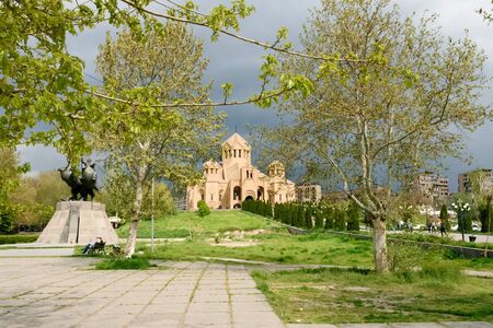 Yerevan, Armenia - April, 29 2019, St Gregory Enlightener Cathedral in Yerevan Armenia