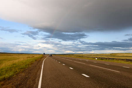 Tazheranskaya steppe in summer, Baikal landscape. Russiaの写真素材
