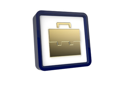 3D image of briefcase icon on a white backgroundの写真素材
