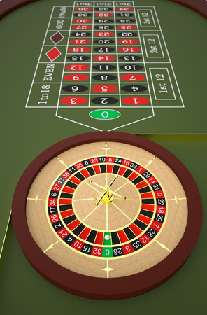 Roulette table in a casino. High resolution 3D renderの写真素材