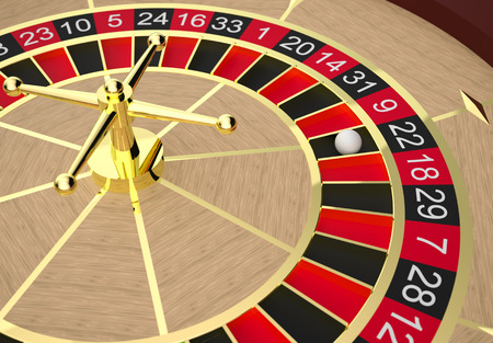 Roulette table in a casino. High resolution 3D render.の写真素材