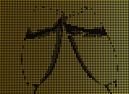 Silhouette glasses with champagne created from the glowing balls. It can be used for background. 3d render image.の写真素材