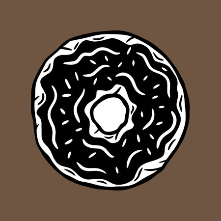 Donuts Hand Drawn Cake Food Dessert Pastries Menu Cafe Restaurants illustrationのイラスト素材