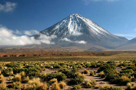 View of Volcano Licancabur, Chileの写真素材