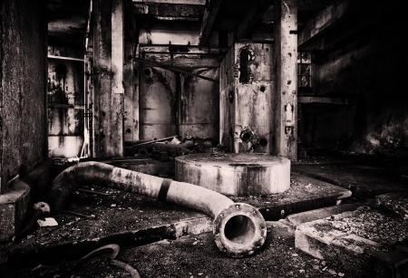 Abandoned industrial buildingの写真素材