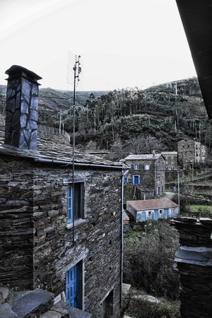 Piodao is a very old little mountain village,in Arganil,portugalの写真素材