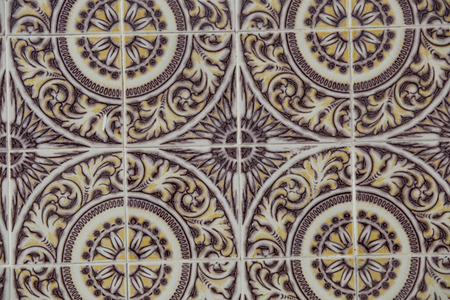 Vintage ceramic tileの写真素材