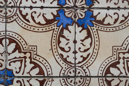 English vintage ceramic tile