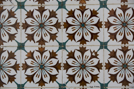 Beautiful portuguese tiles with paintings seen in Lisbon
