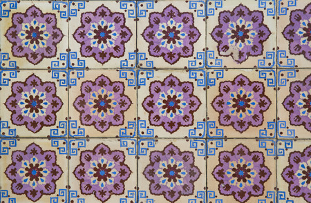 Detail of some typical portuguese tilesの写真素材