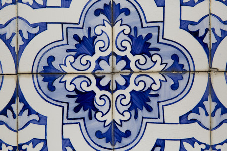 Detail of some typical portuguese tilesの写真素材