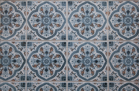 Detail of some typical portuguese tiles