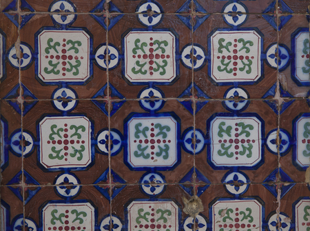 Detail of some typical portuguese tiles