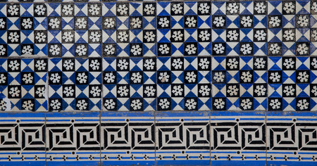 Detail of some typical portuguese tiles