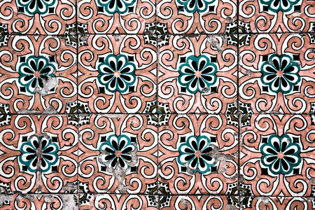 Detail of some typical portuguese tilesの写真素材