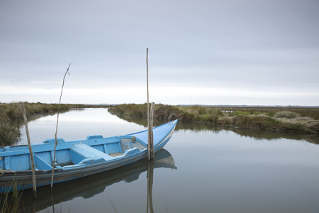 boat on the riverのeditorial素材