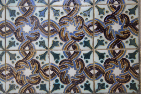 Detail of some typical portuguese tiles