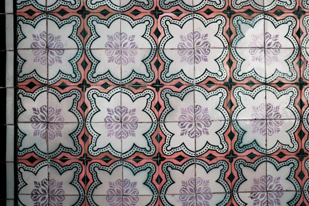 vintage ceramic tileの写真素材