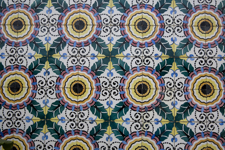 Detail of some typical portuguese tiles