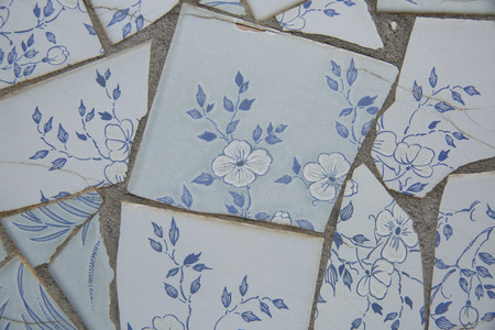 Broken tilesの写真素材