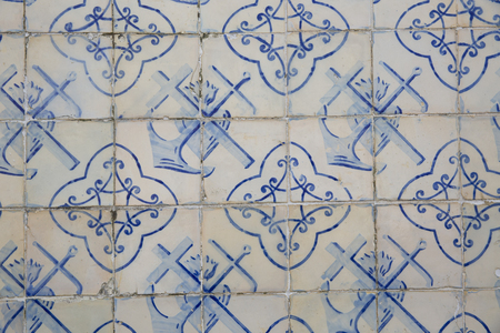 Decorative tiles in the old house