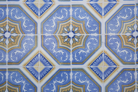 Decorative tiles in the old houseの写真素材