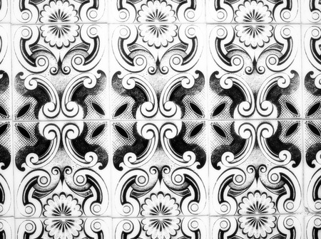 Decorative tiles in the old houseの写真素材