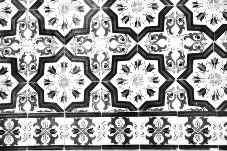 Decorative tiles in the old houseの写真素材