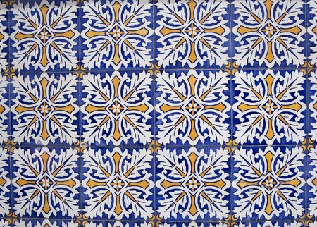 Traditional ornate portuguese decorative tilesの写真素材