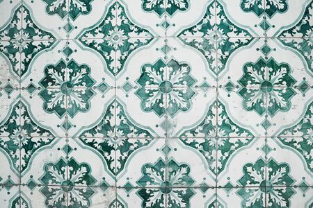 Traditional ornate portuguese decorative tilesの写真素材
