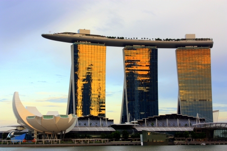 Marina Bay Sands Hotel, Singaporeのeditorial素材