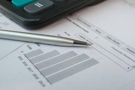 financial accounting growth chartの写真素材