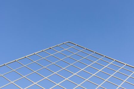 hanging mesh on blue sky