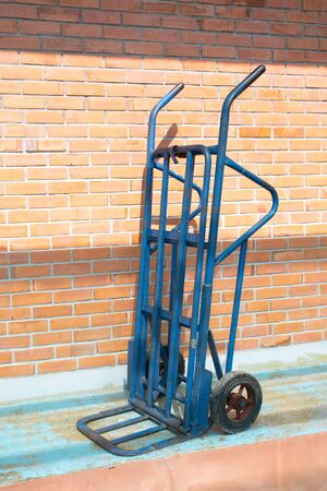 2 wheels warehouse steel cartsの写真素材