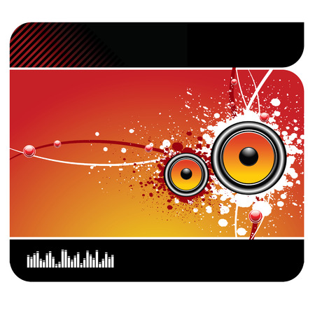 Modern  musical background with speakersのイラスト素材