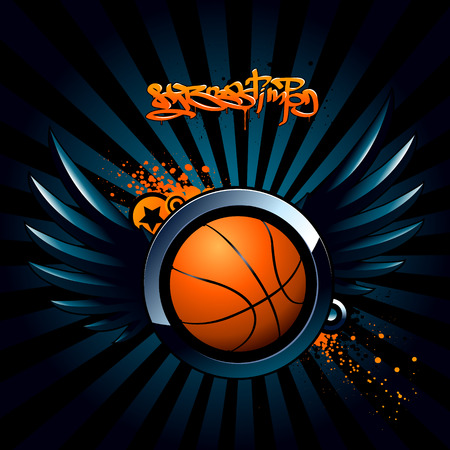 Basketball modern imageのイラスト素材