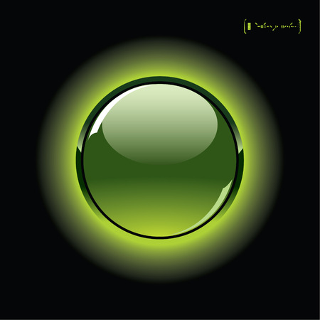 Glossy glass sphere on black backgroundのイラスト素材