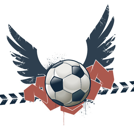 Cool graffiti image with ballsのイラスト素材