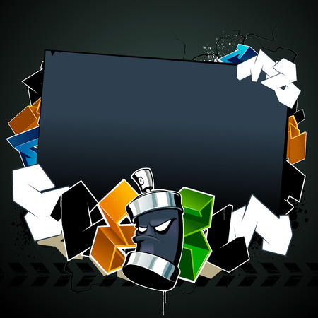 Cool graffiti image with place for your textのイラスト素材