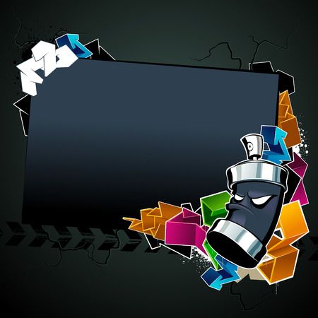 Cool graffiti image with place for your textのイラスト素材