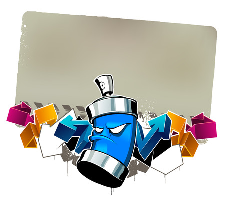 Cool graffiti image with place for your textのイラスト素材
